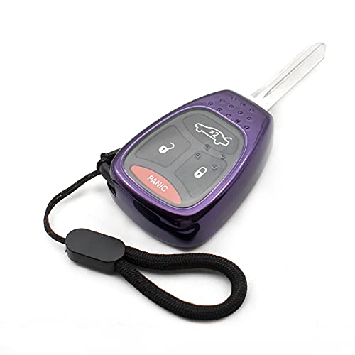Compatible with Chrysler 200 300 PT Cruiser Dodge Charger Magnum Durango Jeep Grand Cherokee Commander Liberty TPU Key Fob Cover Case Remote Holder Skin Protector Keyless Entry Sleeve Accessories