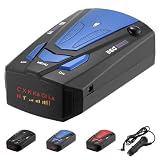 Speeder Pro Radar Detector Car Radar & Speed Camera Detector Long Range Detection 360° Omnidirectional Monitoring Voice Alerts Early Warning for Speed Traps & Photo Capture (Blue)