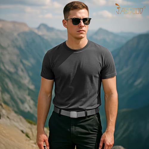 Image of JASGOOD Nylon Canvas Breathable Military Tactical Men Waist Belt With Plastic Buckle