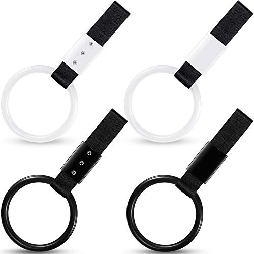 4 Pieces Rings Car Hand Straps Decorative Warning Rings Round Shaped Japanese Subway Handles Rear Bumper Warning Rings for Car Warning Interior Exterior Decor