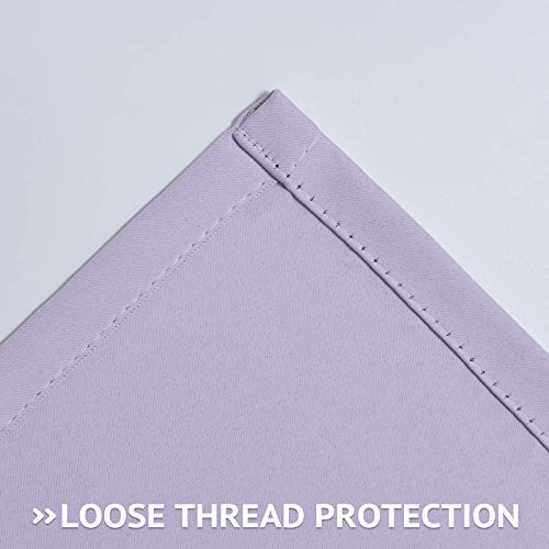 Image of COSVIYA Grommet Room Darkening Lilac Curtains 63 inch Length for Bedroom | Light Blocking Insulated Thermal Curtains for Living Room, Blackout Thick Polyester Window Drapes,38x63 inches, 2 Panels