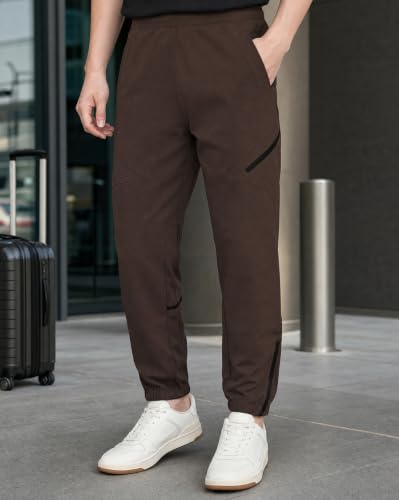 Image of NOBERO Men's Oversized Travel Joggers | Loose Fit | Baggy Relaxed Fit Joggers for Travel