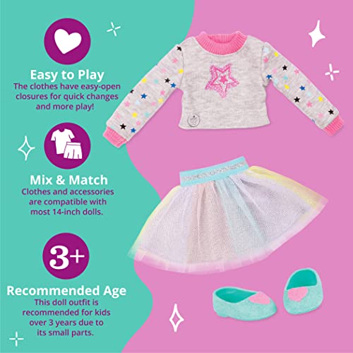 Glitter Girls - Shine Bright Outfit -14-inch Doll Clothes - Toys, Clothes & Accessories For Girls 3-Year-Old & Up - Thumbnail 4