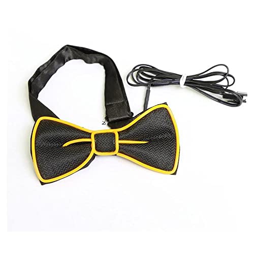 Jack & Miles Light Up Bowtie Led Bowties | Novelty Glowing Bow Ties For Men For Party Events Show | Adjustable Bowties For Party Festival Gift | Yellow #TOP1