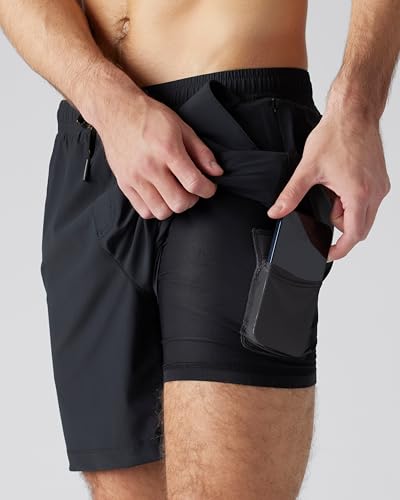 Rhone 7" Pursuit Short - Mens Lined Workout Short, Lightweight, All-Way Stretch Gym Short with Medium Compression Liner2