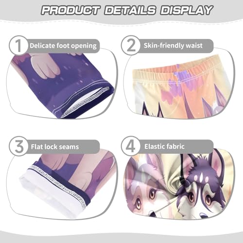 Toddler Girls Leggings Printed Yoga Pants Leggings Siberian Husky for Kids3