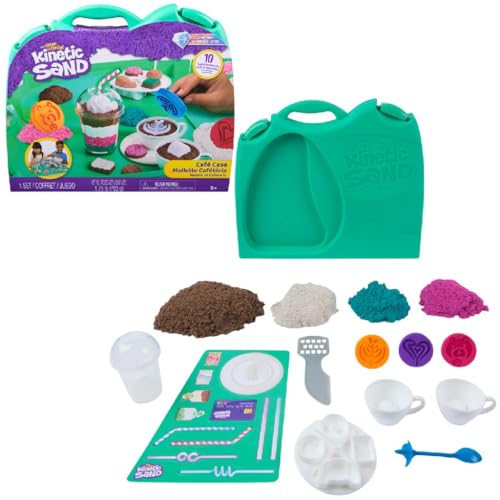 Image of Kinetic Sand, Coffee Box with 793g (1.75 lbs) of Play Sand in 4 Colors, 9 Tools and Molds, Storage, Kids' Toys for Girls and Boys Ages 5+