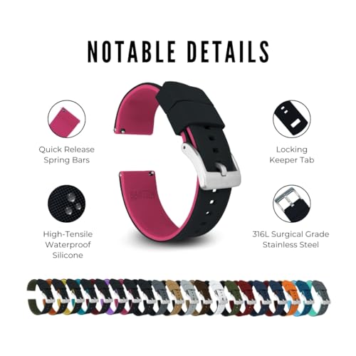 Image of BARTON Elite Silicone Watch Bands - Gold Buckle Quick Release