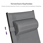 PURPLE LEAF Sonnenliegen-Set Grau mit Tisch