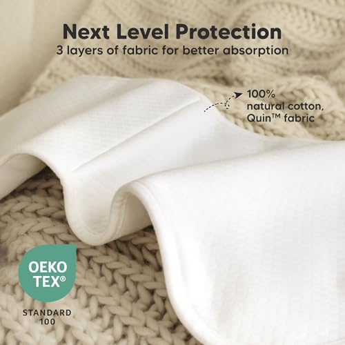 Image of KeaBabies 5-Pack Organic Burp Cloths Baby Girl, Boy - Extra Large, Absorbent Baby Burp Cloths,Soft Burping Cloths for Babies,Newborn Burp Clothes,Cotton Burp Rags,Thick Burp Cloth(Soft White /Quin)