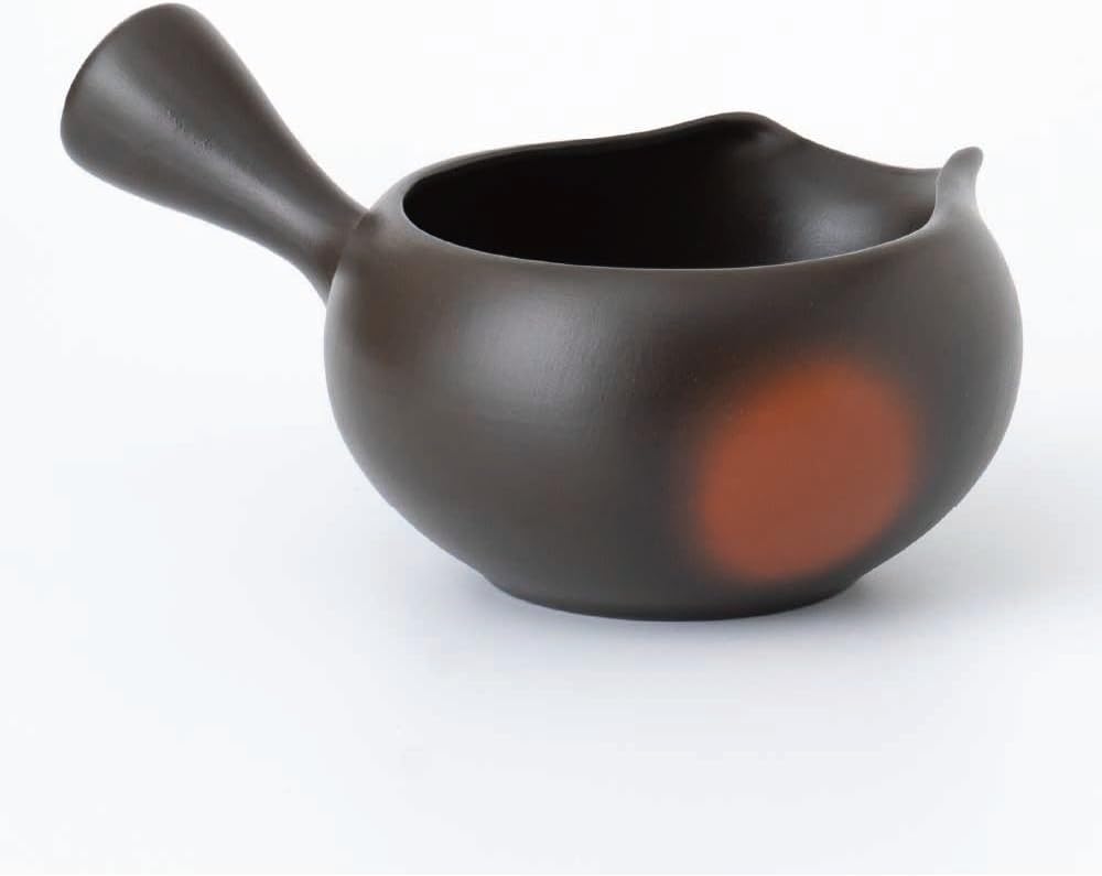Matcha bowl with spout and handle/Yuzamashi water cooler for green tea | Japanese Tea KIMIKURA (Black)
