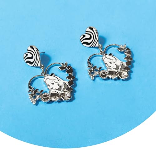 LUV HER Disney Alice in Wonderland Earrings Gift Sets - Floral Dangle - Hypoallergenic Nickel-Free - Ideal Gifts for Girls' Parties, Costumes Ages 4+4