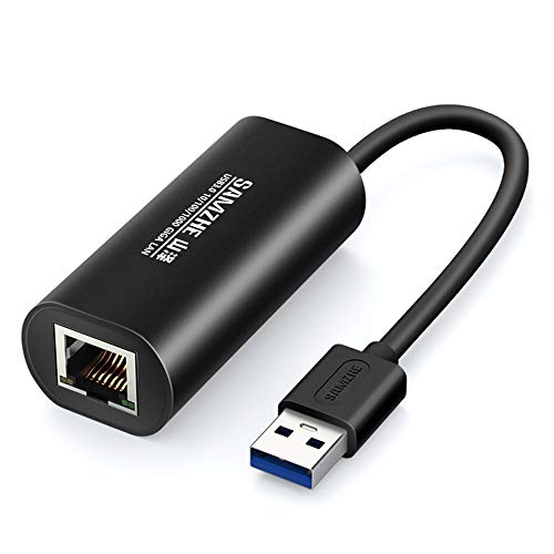 SAMZHE El Adaptador de Red USB 3.0 a Ethernet 10/100/1000 RJ45 LAN Ethernet Adapter soporta Windows, Linux, OS X/macOS