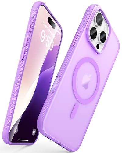 Maledan Magnetic for iPhone 16 Pro Max Case with MagSafe & Camera Control Cover - Shockproof Phone Case for iPhone 16 Pro Max 6.9 inch Slim Design for Women, Translucent Back/Light Purple — view 3