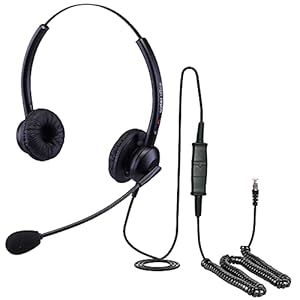 Duo Headset for Ericsson-LG Ipecs LIP-9040 9040C 9030 9020 9010 9008 9008G 9002 IP Phone Light weight Headset Great noise cancelling mic HD speaker Great in any office home - EAR308D QD002P