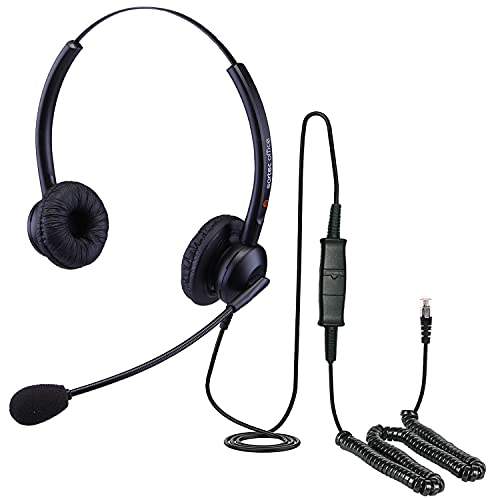 Écouteurs double pour téléphones VoiP T40P T41G T42S T46G avec câble RJ9 QD002