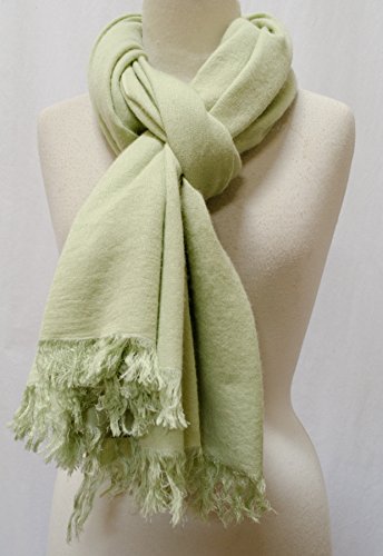 Luxury Grade Silk Wool Shawl Scarf Wrap Stole Spring Green2
