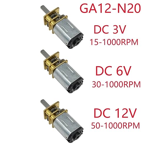 Motor de engranaje N20 DC 3V para proyectos de robótica y maquetas automatizadas de 60 rpm 2