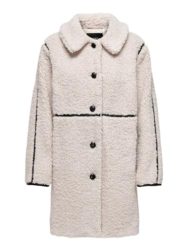 ONLY ONLRUBI Shearling Coat OTW kappa, grå, L, GRÅ, L