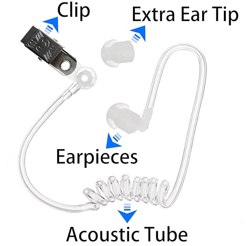 Ellzk Secret Spy Earpiece Headphones 2pcs- FBI CIA Secret Service Security Guard Ear Piece Costume Accessory for Man - Image 5