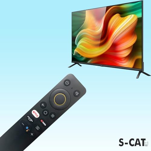 S-CAT Compatible of Realme Tv Remote Original Voice Function Suitable for Android FHD UHD OLED Real me Television – Pairing Must Between New Remote and Realme Smart Tv 8 41diu7szM3L