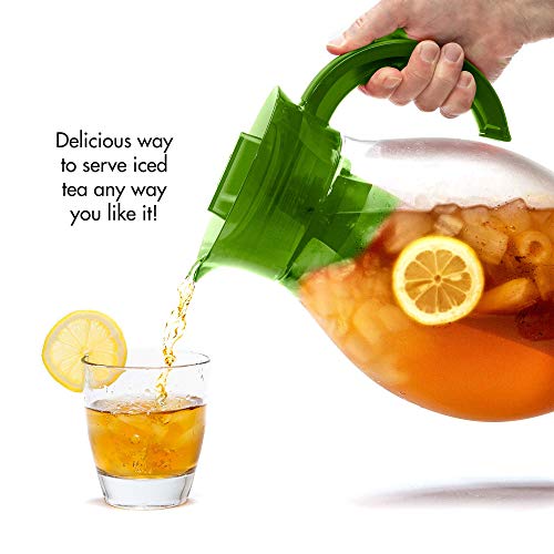Primula The Big Iced Tea Maker Tritan Plastic Infusion Beverage Pitcher With Leak Proof, Airtight Lid, Fine Mesh Resuable Filter, Manufactured Without Pfoa, Dishwasher Safe, 1-Gallon, Green #TOP3