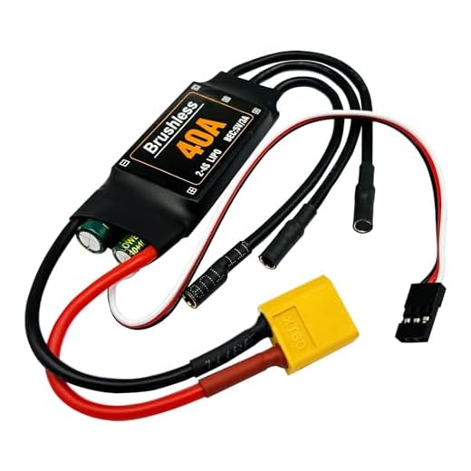 40A Brushless ESC 2-4S Geschwindigkeitsregler 5V 3A BEC mit XT-60 Stecker für RC Drohne Flugzeuge Multi-Achsen Flugzeuge Hubschrauber