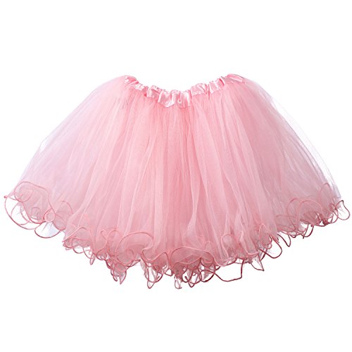 My Lello Light Pink Little Girls Tutu 3-Layer Ruffle Edge (4 mo - 3T)