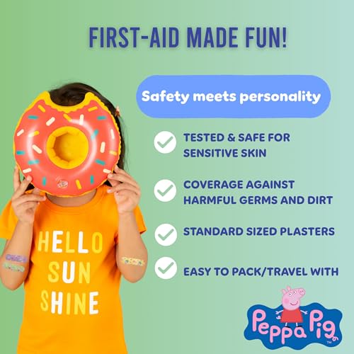 Image of Kids Non-Toxic Printed Bandages (Pack of 20) - Peppa Pig & Family