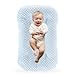 Loevin Baby Lounger, Infant Lounger for Newborns 0-24 Months, Breathable Cotton Baby Nest for Tummy Time, Diaper Changes & More, Soft Portable Newborn Essentials for Floor & Bassinet(Blue Bean)