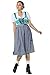 Ulla Popken Femme Grandes Tailles Robe Traditionnelle Oktoberfest, Tablier Turquoise 50 717715 46-48