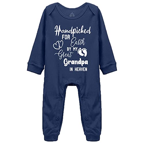 Image of Hand Picked for Earth by My Great Grandpa in Heaven Baby Bodysuit Unisex Infant Bodysuits