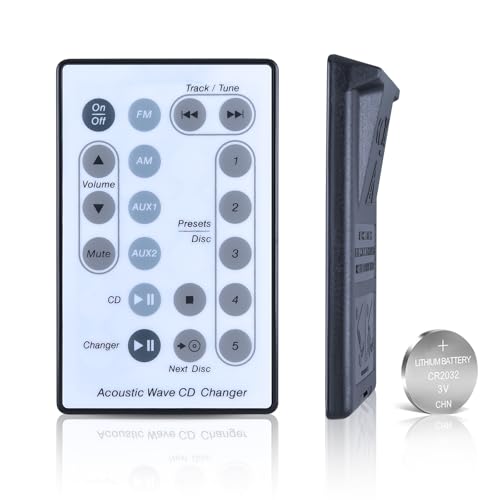 HZIME Replacement Remote Control Compatible for Bose CD-3000 AWMS Acoustic Wave II CD Changer Music System（with Battery）