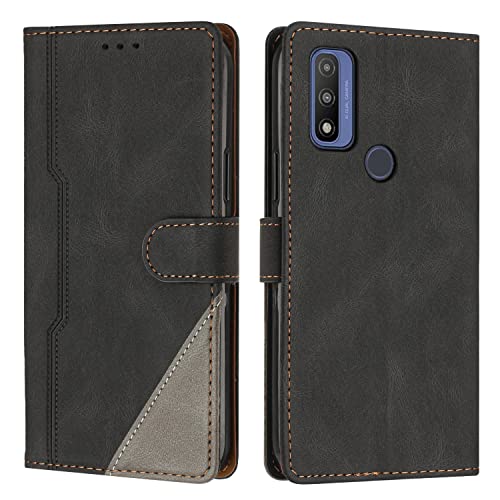 Radoo Funda para Motorola Moto G Pure, Funda Cartera de Cuero Multifunción, Cierre Magnético, Flip PU Cuero Carcasa Magnético Caso Cartera Móvil Case para Motorola Moto G Pure (Negro)