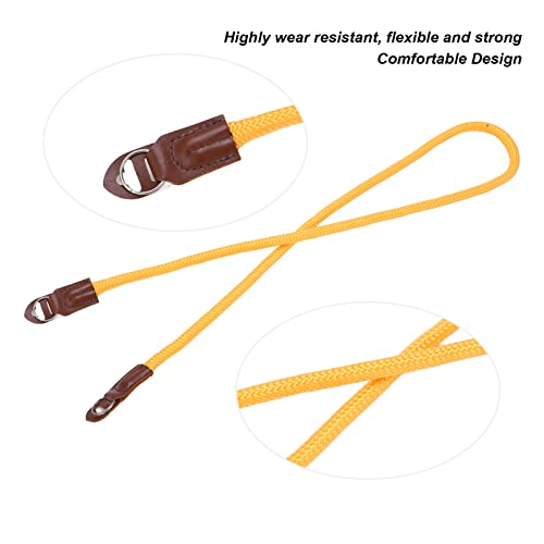 Alça de câmera, alça de pescoço confortável para todas as câmeras(amarelo)