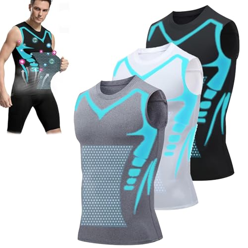 North Alpine Compression Vest Men Version Ionic Shaping Sleeveless Shirt Version Close-Fitting Sleeveless Shirt (US Alpha Large Regular Regular 3 Colors)