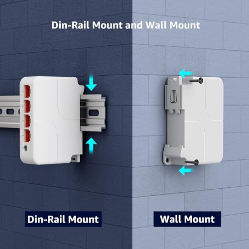 Image of YuanLey 4 Port 2.5G PoE Extender with 3 PoE Out,Mini 4 Channel PoE Repeater 2500Mbps, Wall and Din Rail Mount Passthrough POE Amplifier /Booster, Plug and Play