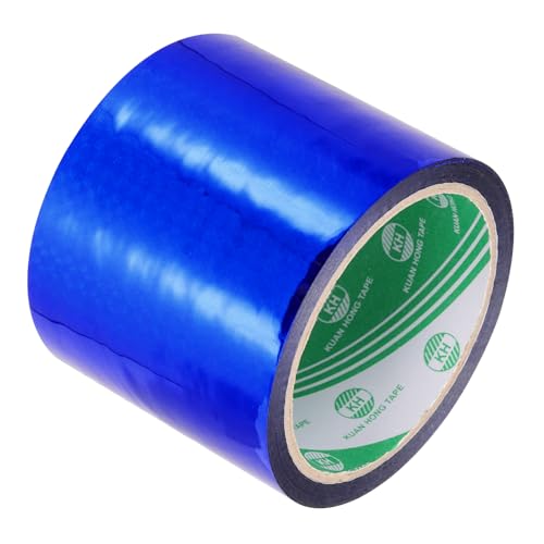 MECCANIXITY Blue Check Pattern Metalized Tape 3.2 Inch x 55 Yards Decor Tape for Detailing Accent Wall, Graphic Arts