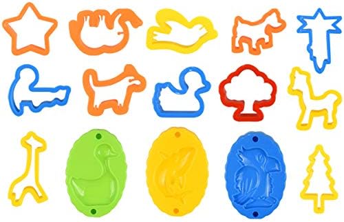 Dokpav Clay Dough Tool Kit, 26 Pcs Smart Play Dough Tools, Plastic DIY Playdough Set with Models Molds Rollers Cutters Extruders for Children DIY Crafts Working 3 41diw+0o+mL. AC