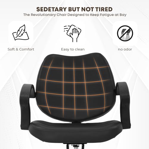 Ruesleag Barber Chair - Heavy Duty Hydraulic Pump Hair Cutting Chair with 360 Swivel & Ergonomic Design for Salon & Spa Use - Image 5