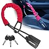 Turnart Steering Wheel Seat Belt Lock Universal Fit Most Vehicles Sturdy Lock for Car Truck SUV Van Security with 3 Keys (Red) #4