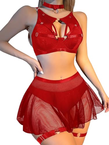 Lingerie sexy à armatures et bas résille pour pimenter vos soirées romantiques en tête-à-tête