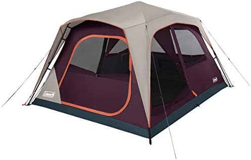 Coleman Skylodge Instant Setup Camping Tent Weatherproof Family Tent for 4/6/8/10/12 Person with Pre-Attached Poles Convertible Screen Room Room Divider
