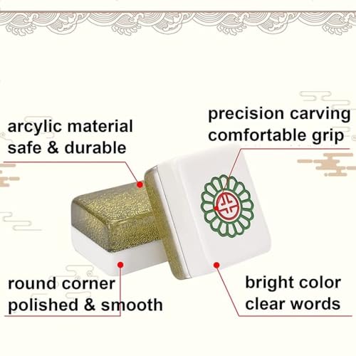 Traditional Mahjong 144 piezas set acrílico miniatura 5