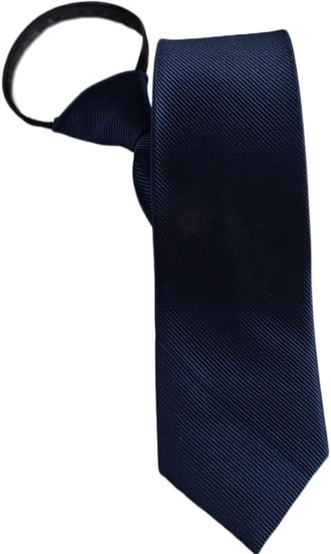 Men's Striped Zipper Tie Formal Banquet Business Suit Wedding Groom Dress Party Hosting