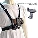Ogetok Adjustable Mobile Phone Chest Strap Harness Mount, Black, Compatible with iPhone, GoPro Hero, DJI Osmo Action Cameras