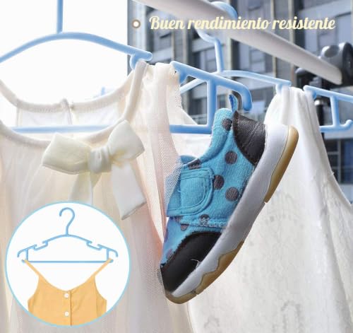 Miniatura 4 de Perchas Infantiles Bebe,36 Perchas Para Bebé Antideslizantes,Duraderas Perchas De Plástico,Ropa Para Niños Y Bebes De Almacenamiento,Perchas En Colores Para Pantalones,Abrigos Faldas, 27,5cm