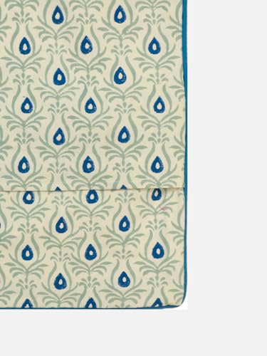 Image of Guldaan Hand Block Printed Cushion Cover Set | Cushions Cover for Home & Office | 100% Cotton Fabric | Size - 16 x 16 Inches | Pack of 2 Cushion Covers | Color - White