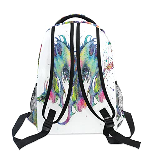 Mochila escolar com dragão de fogo para meninos, meninas, adolescentes, casual, bolsa de viagem para