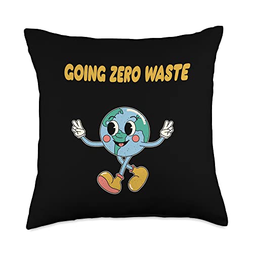 Going Zero Waste Ecology Sustainable Ecosystem Reuse Throw Pillow